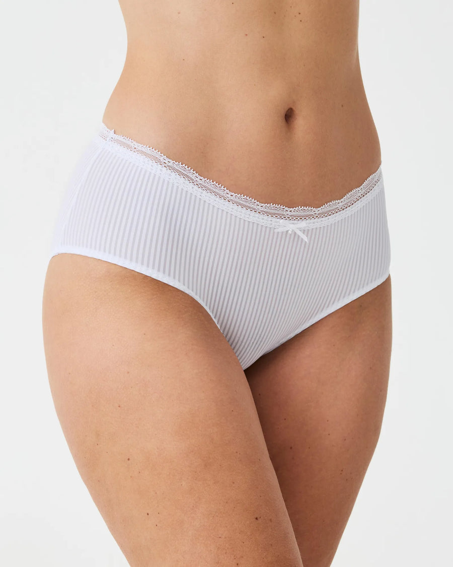 Trosa Midi Laila Spets Jacquard Vit