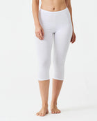 3/4-leggings i bomull Vita