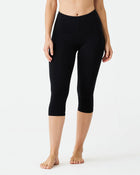 3/4-leggings i bomull Svart